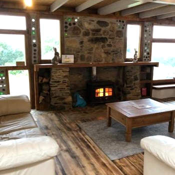 Rabbits 1 bedroom hobbit style hillset earthen dartmoor eco home