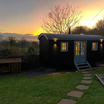 Modern Shepherd's Hut Retreat for 2, Dog Friendly