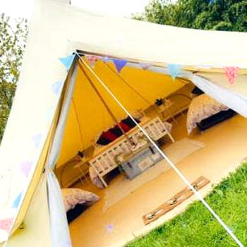 Spring Lakes lake view bell tents