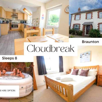 Cloudbreak Braunton, Sleeps 8 - Hot Tub hire - Dog Friendly