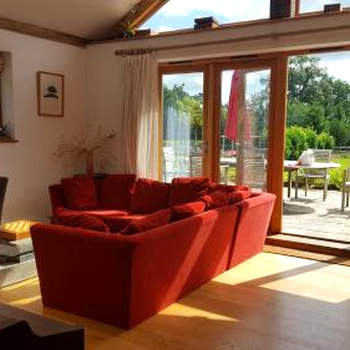 Sleeps 6 Rural Contemporary Oak Framed Light Airy House with Far Reaching Views in AONB