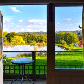 Idyllic Shepherds Hut glorious views to South Downs 'Perch'