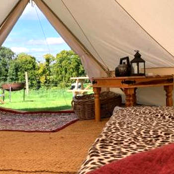 Home Farm Radnage Glamping Bell Tent 8, with Log Burner and Fire Pit