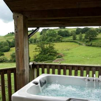 Wheat Cottage - 5* Cyfie Farm with private covered hot tub