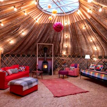 Giant Yurt Sleeping 8 with Spa, Catering, Walled Gardens, Nature Reserve, Free Parking